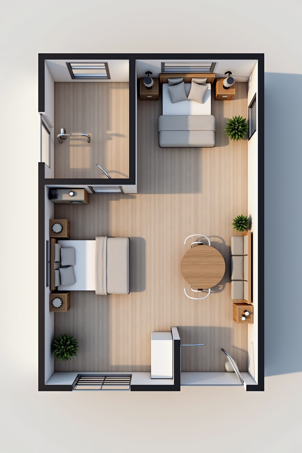 1 zimmer wohnung einrichten 20 qm outline 2