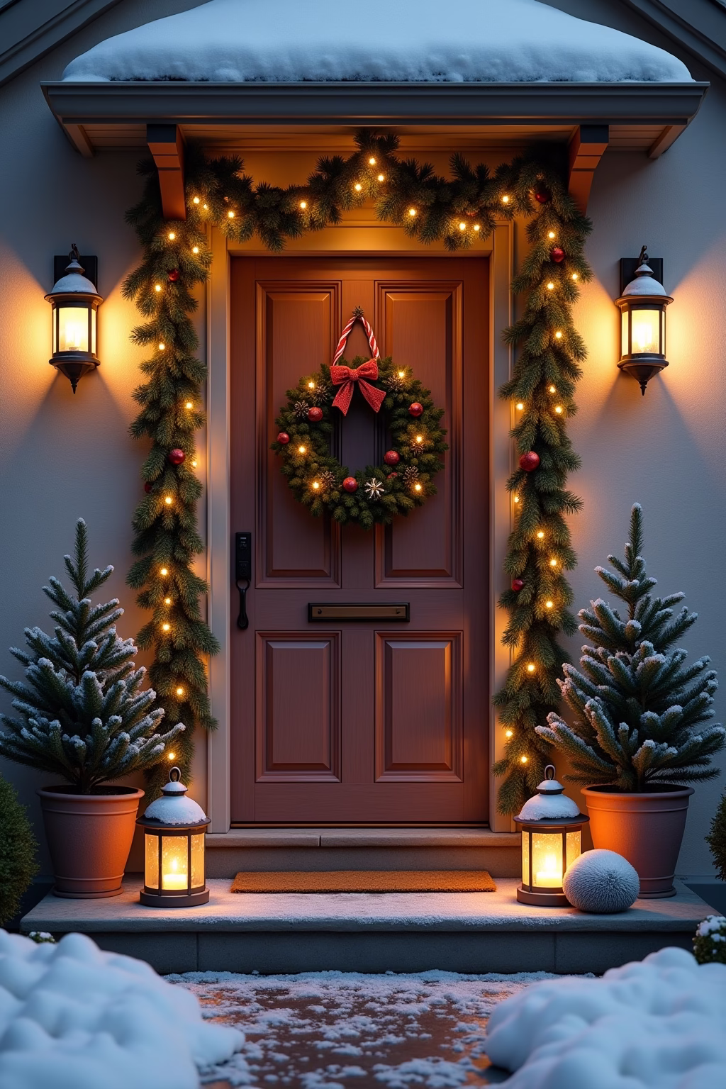 adventsdeko draussen eingang outline 1