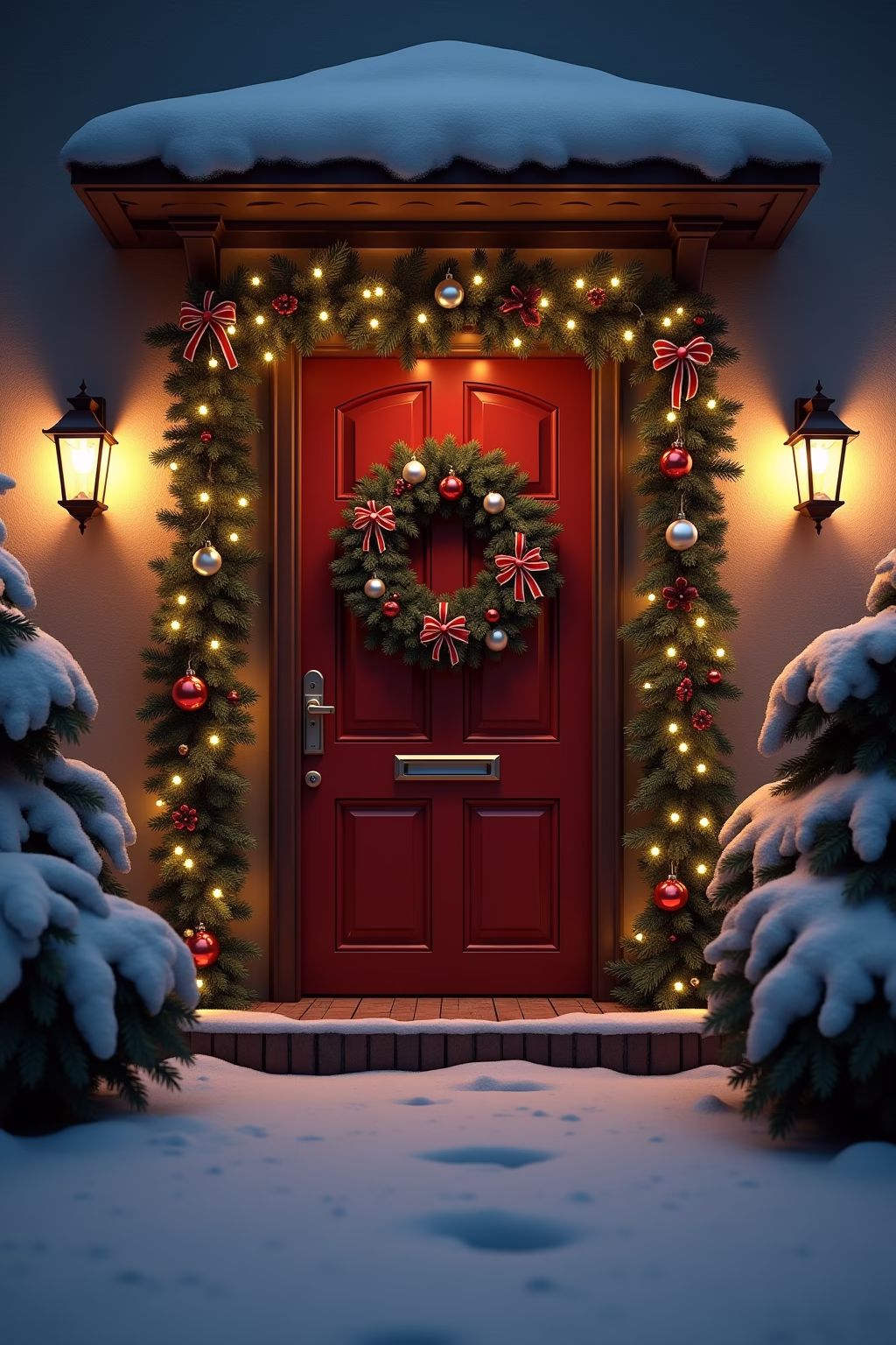 adventsdeko draussen eingang outline 2