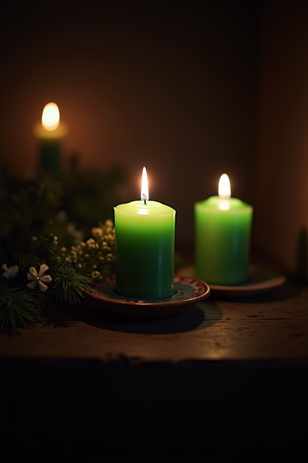 8 Adventskranz grüne Kerzen für festliche Stimmung 37 adventskranz gruene kerzen outline 7