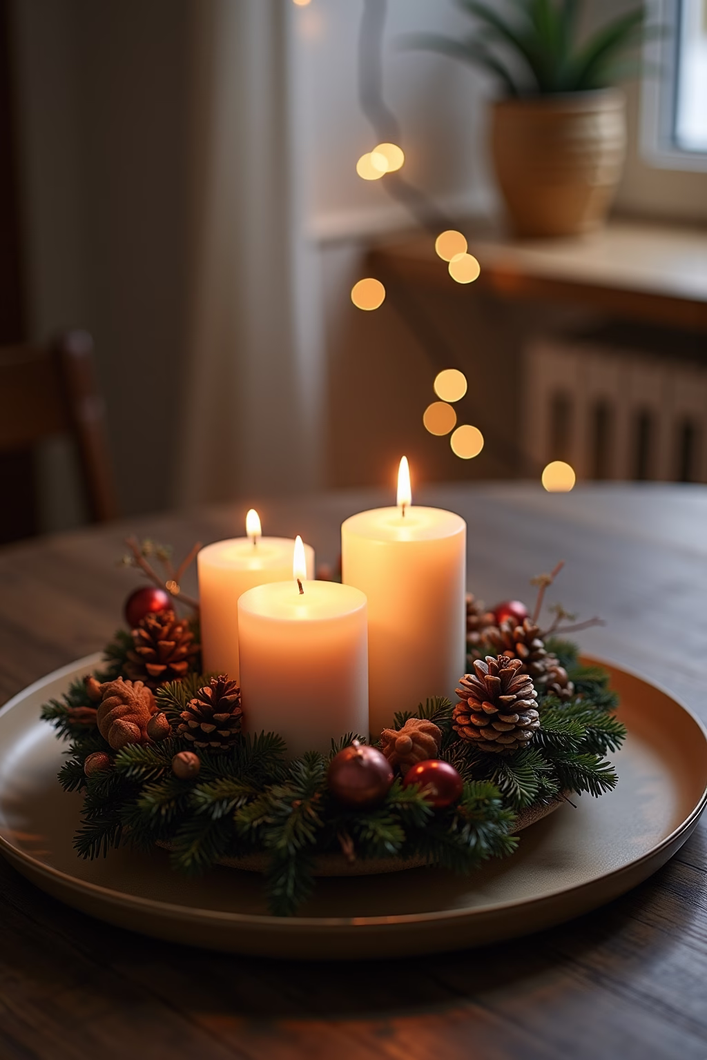 adventskranz modern tablett outline 5