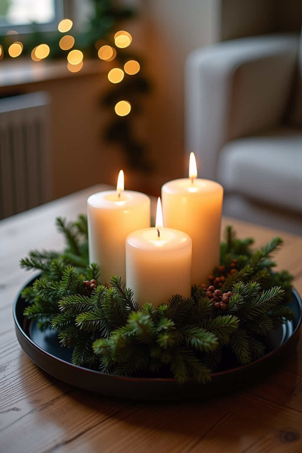 adventskranz modern tablett outline 7