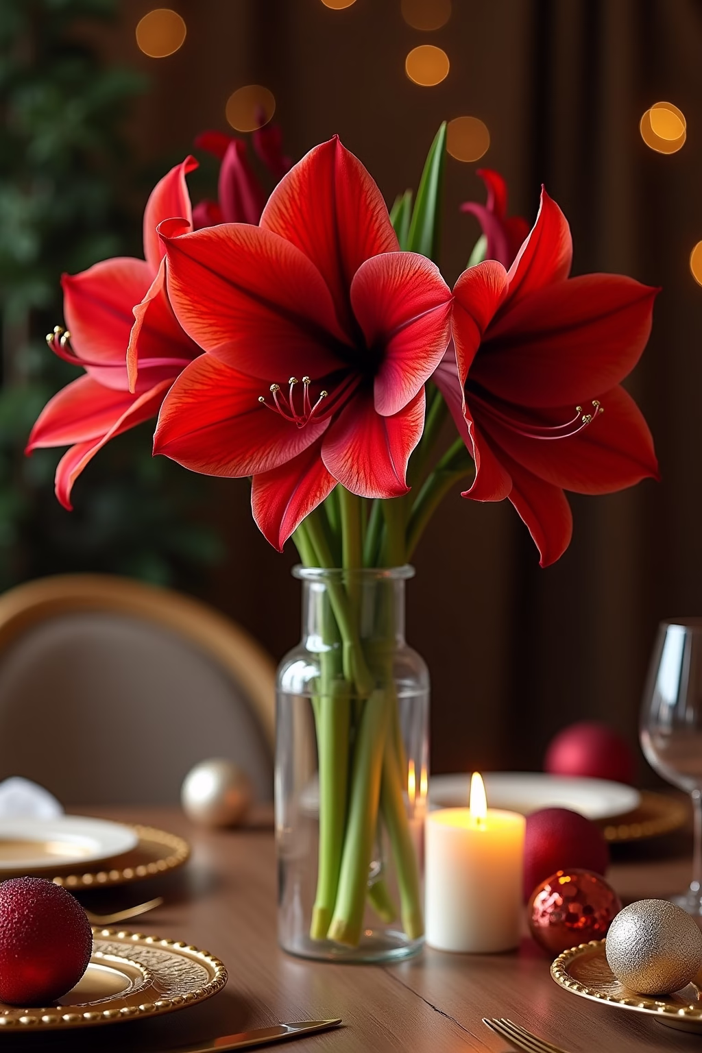 amarilis deko weihnachten outline 4