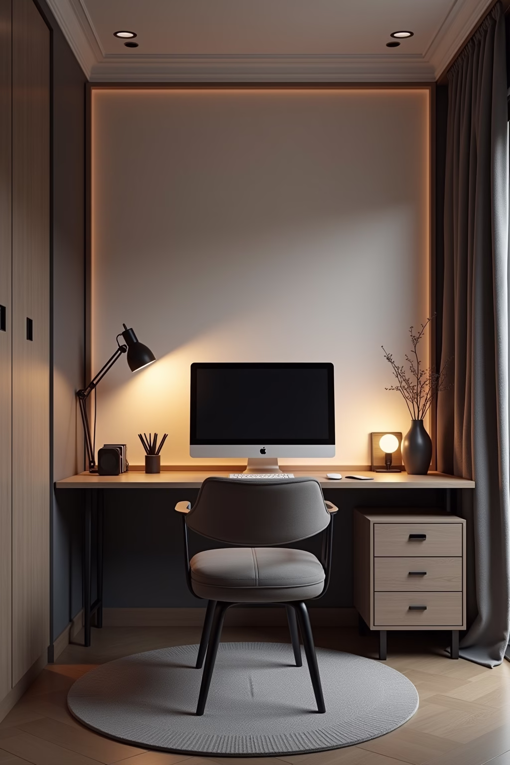 arbeitsplatz im schlafzimmer integrieren outline 6