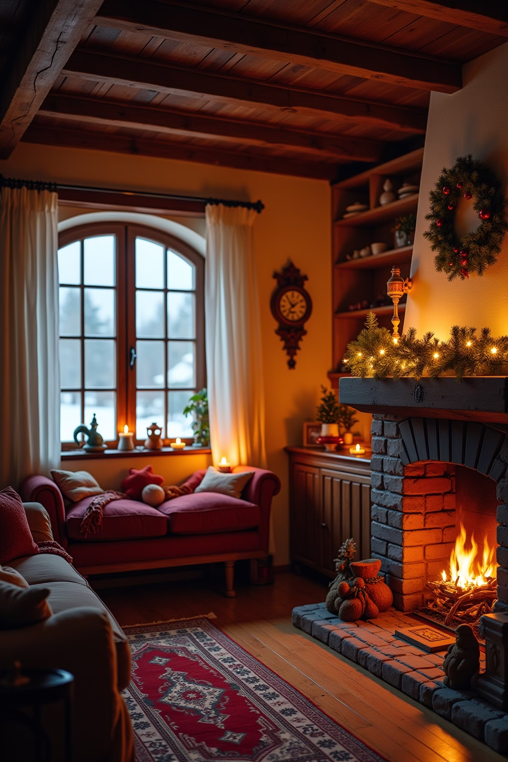 bauernhaus weihnachten outline 1