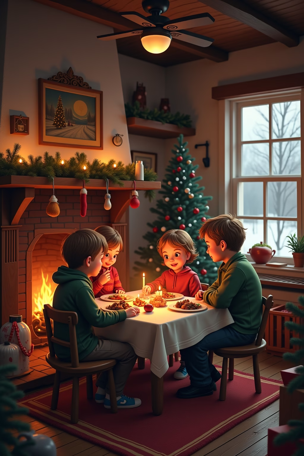 bauernhaus weihnachten outline 8