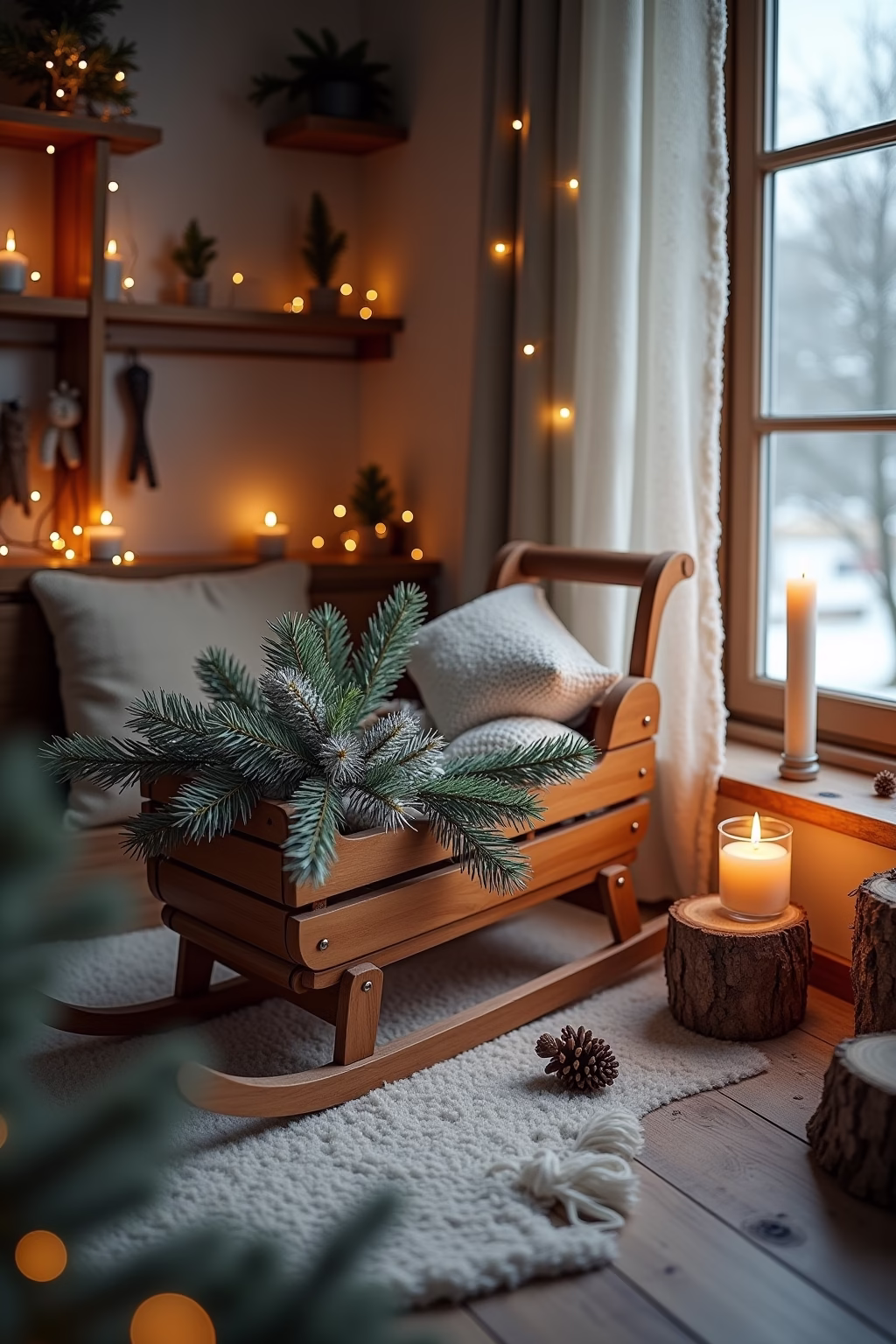 deko schlitten outline 1