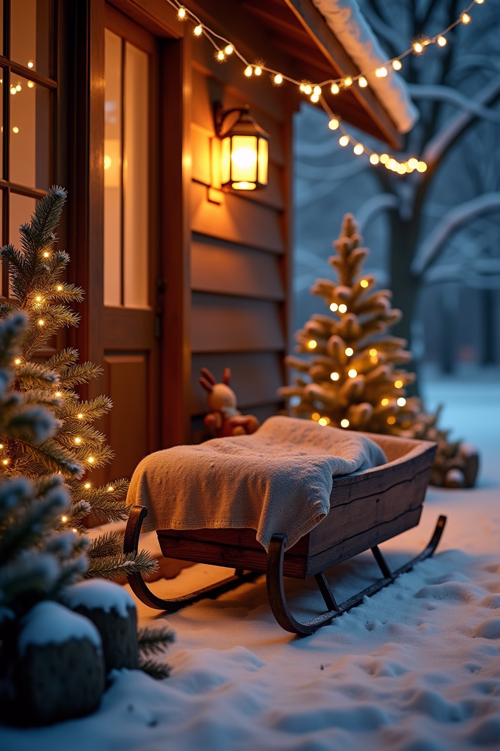 deko schlitten outline 8