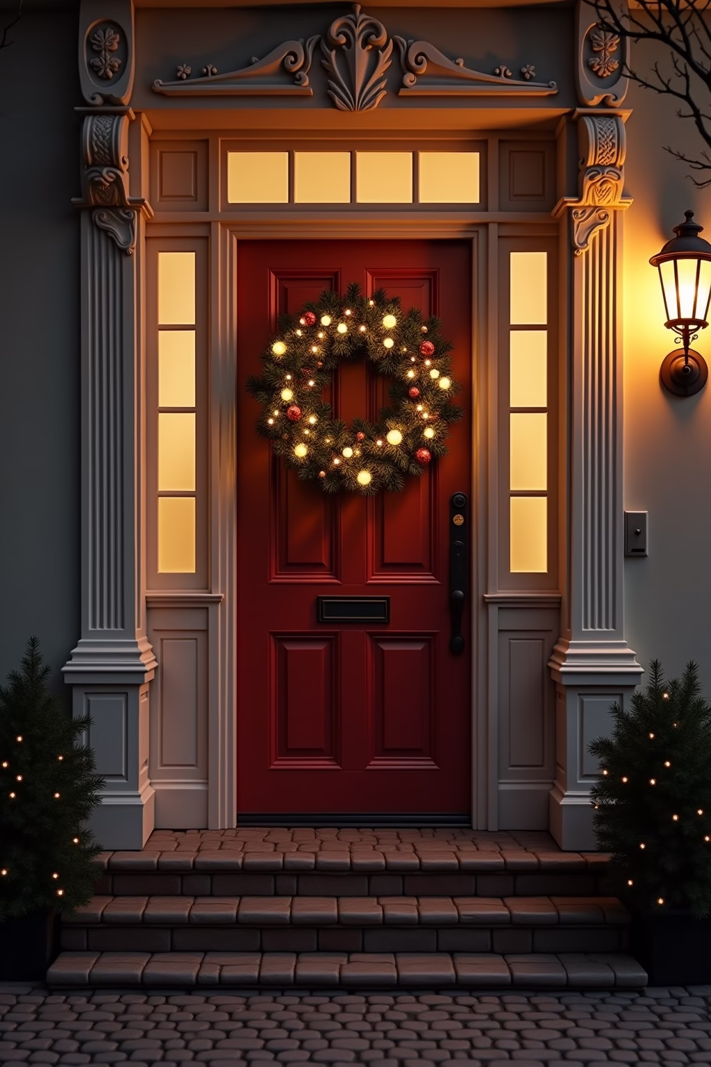 deko weihnachten tuerkranz outline 1 1