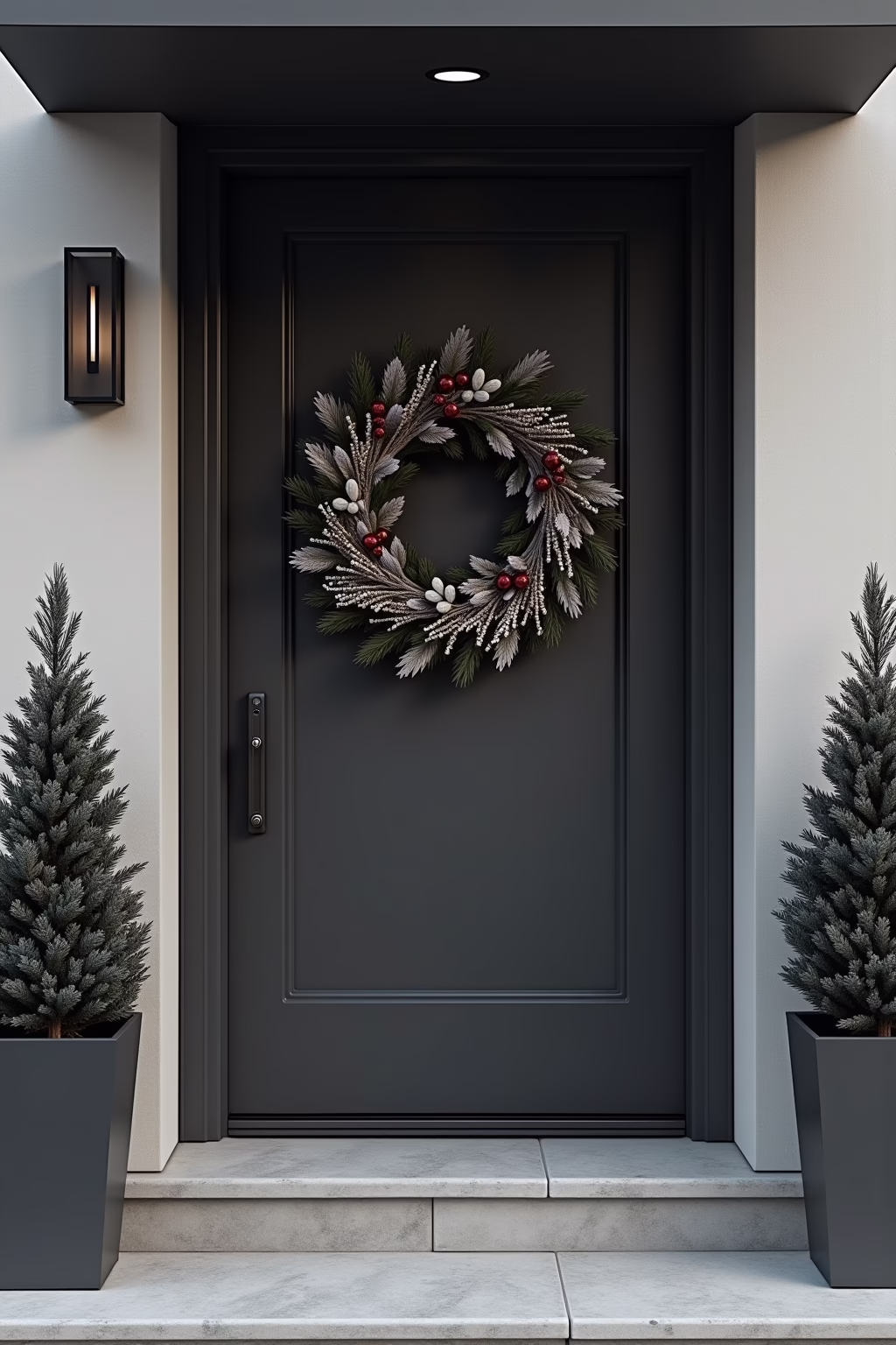 deko weihnachten tuerkranz outline 6 1