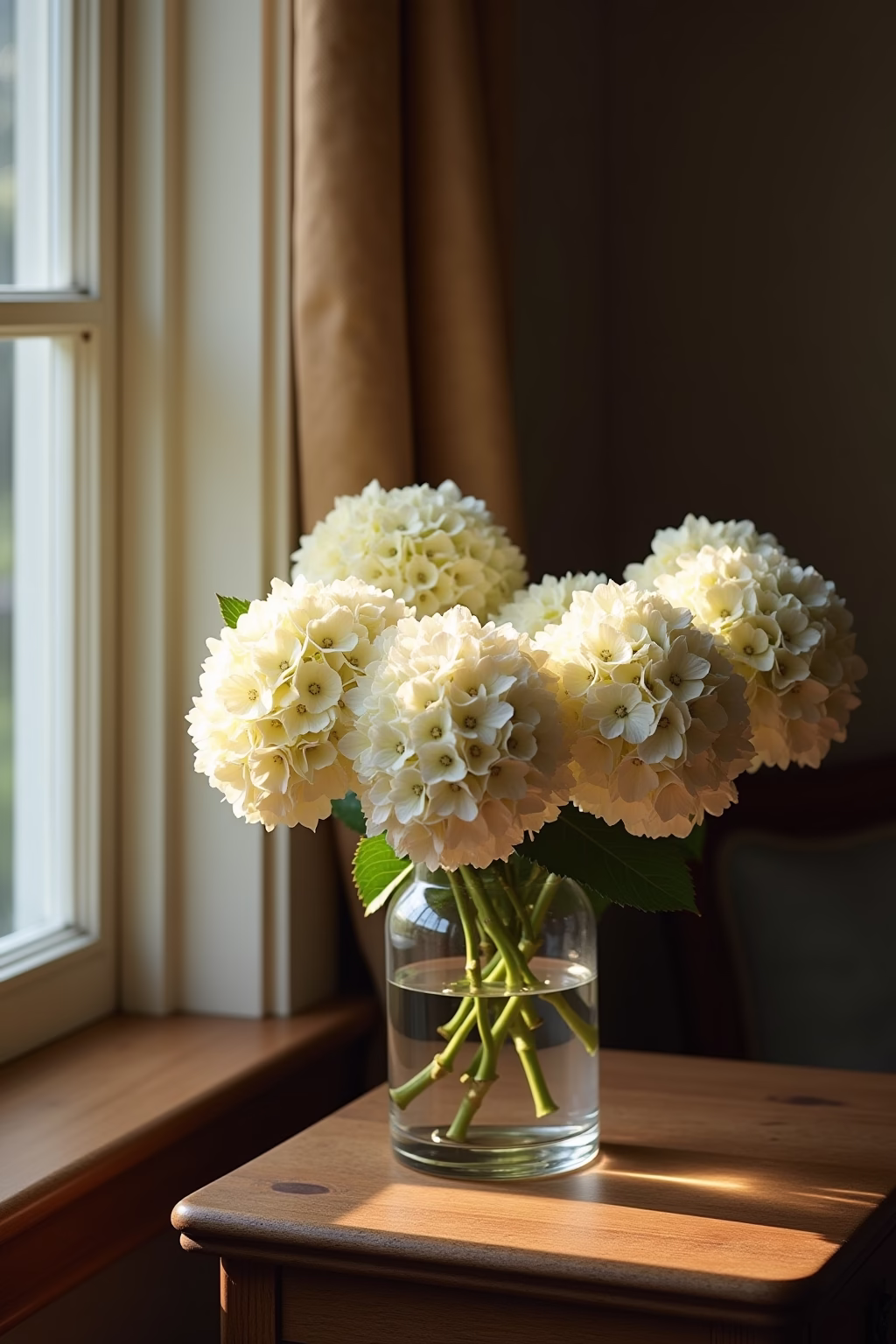 einfache deko mit hortensien outline 2