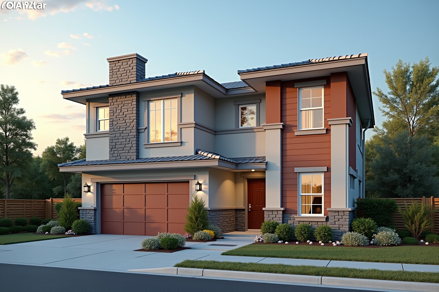 14 Fassade zweifarbig streichen Ideen