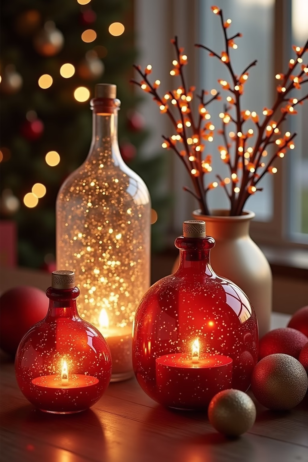 glasvasen dekorieren weihnachten outline 5 1