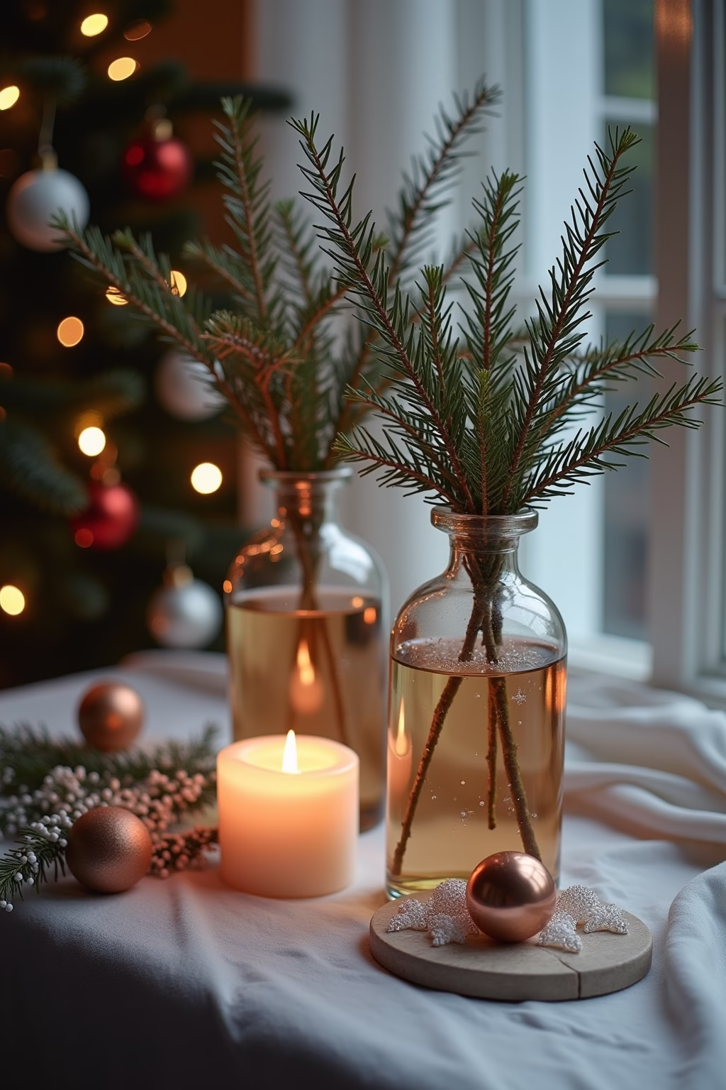 glasvasen dekorieren weihnachten outline 8