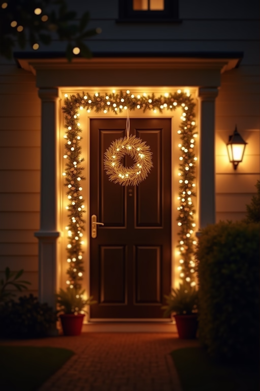 haustuer weihnachtsdekoration outline 5