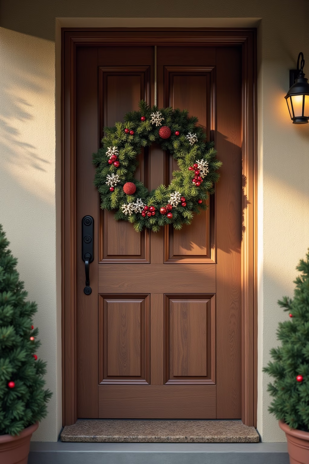 haustuer weihnachtsdekoration outline 7