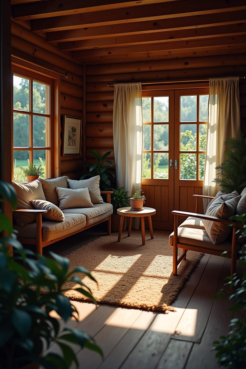 kleine gartenlaube einrichten outline 1