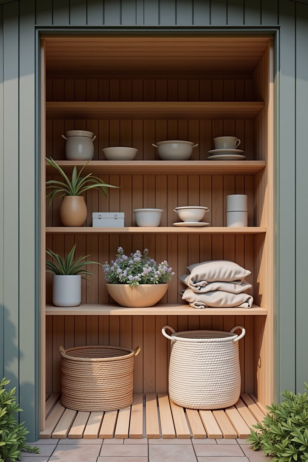 kleine gartenlaube einrichten outline 4