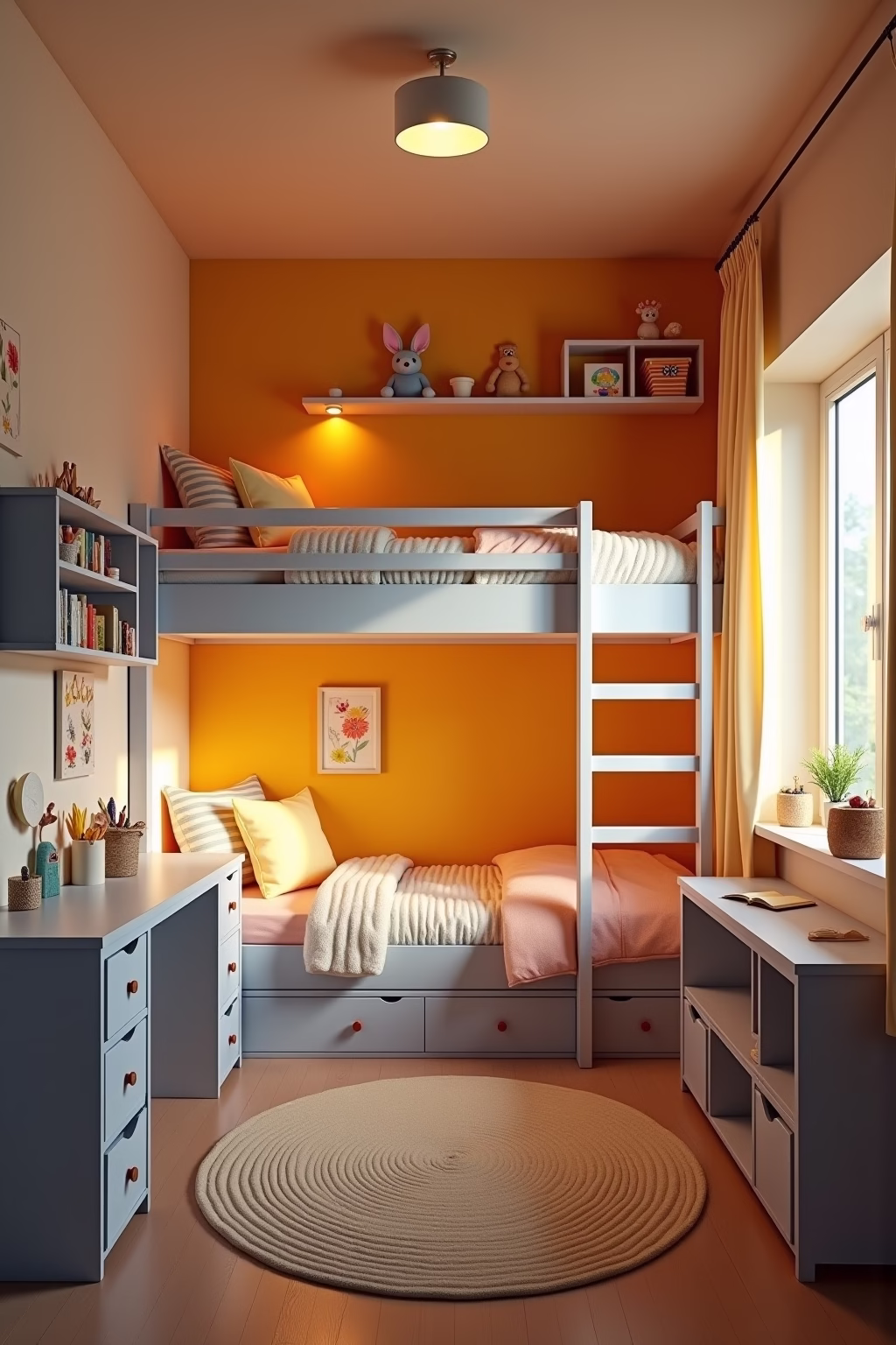 kleines kinderzimmer fuer 2 kinder einrichten outline 7