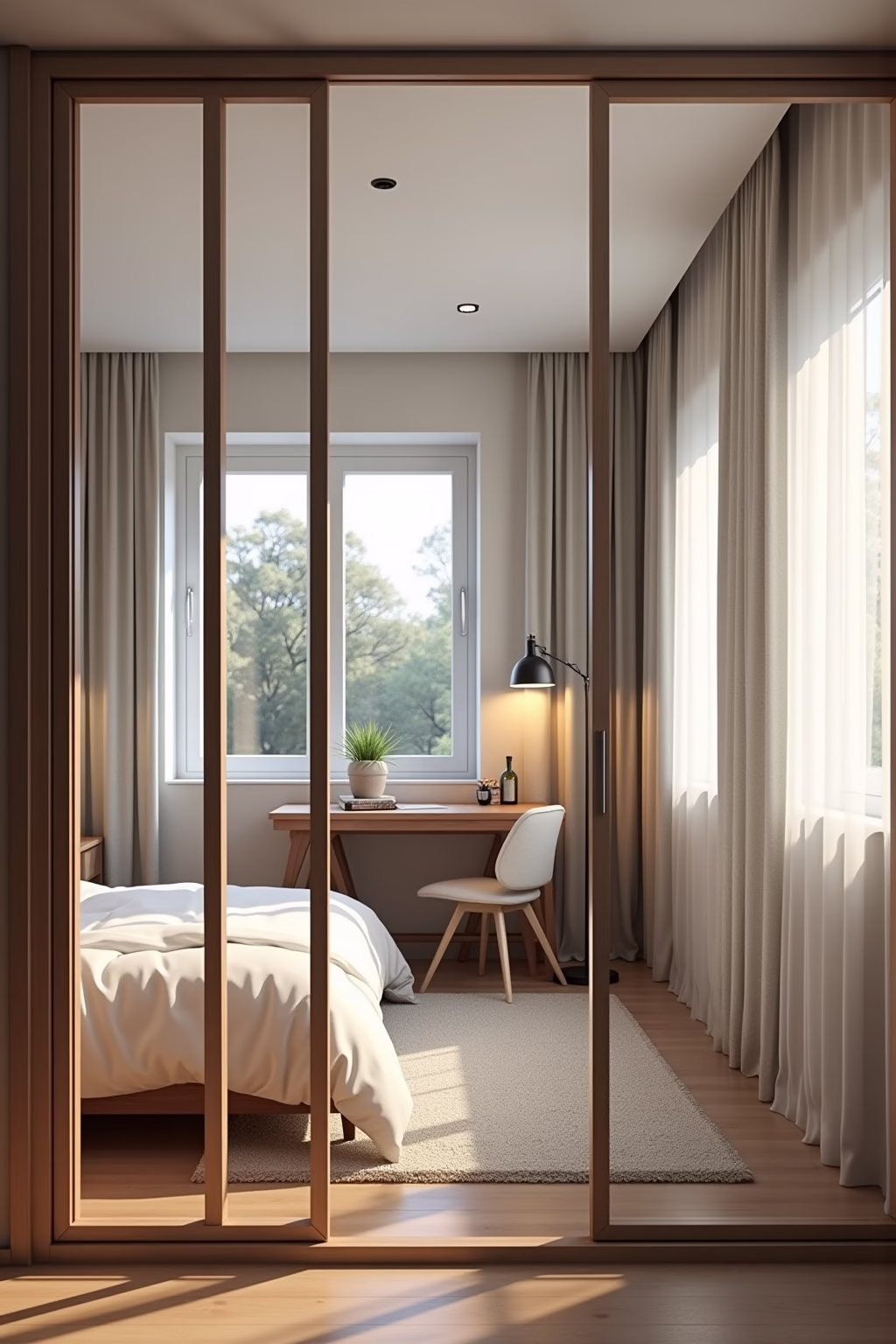 kleines schlafzimmer mit buero einrichten outline 6