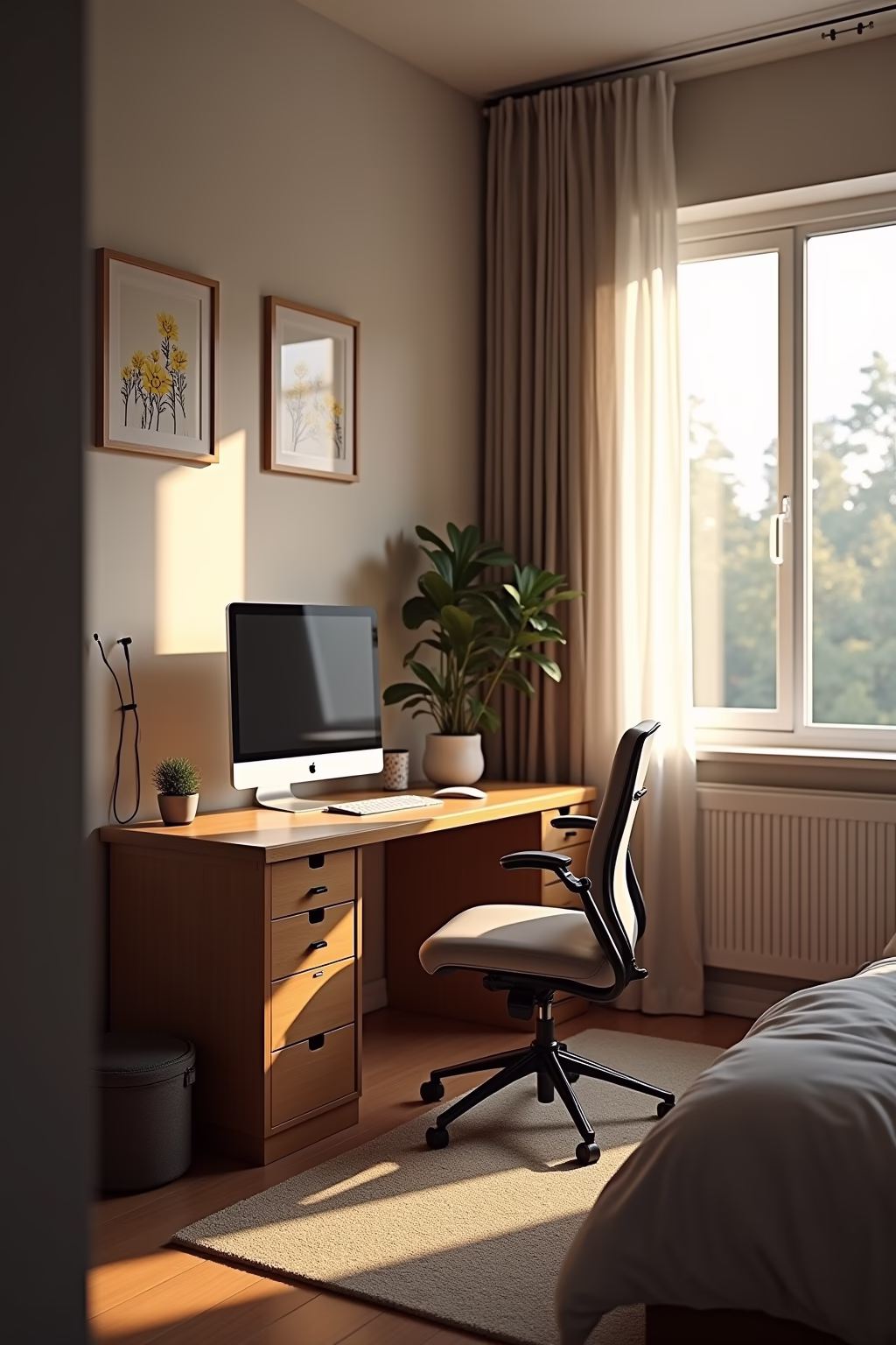 8 Tipps: Kleines Schlafzimmer mit Büro einrichten 19 kleines schlafzimmer mit buero einrichten outline 7 1