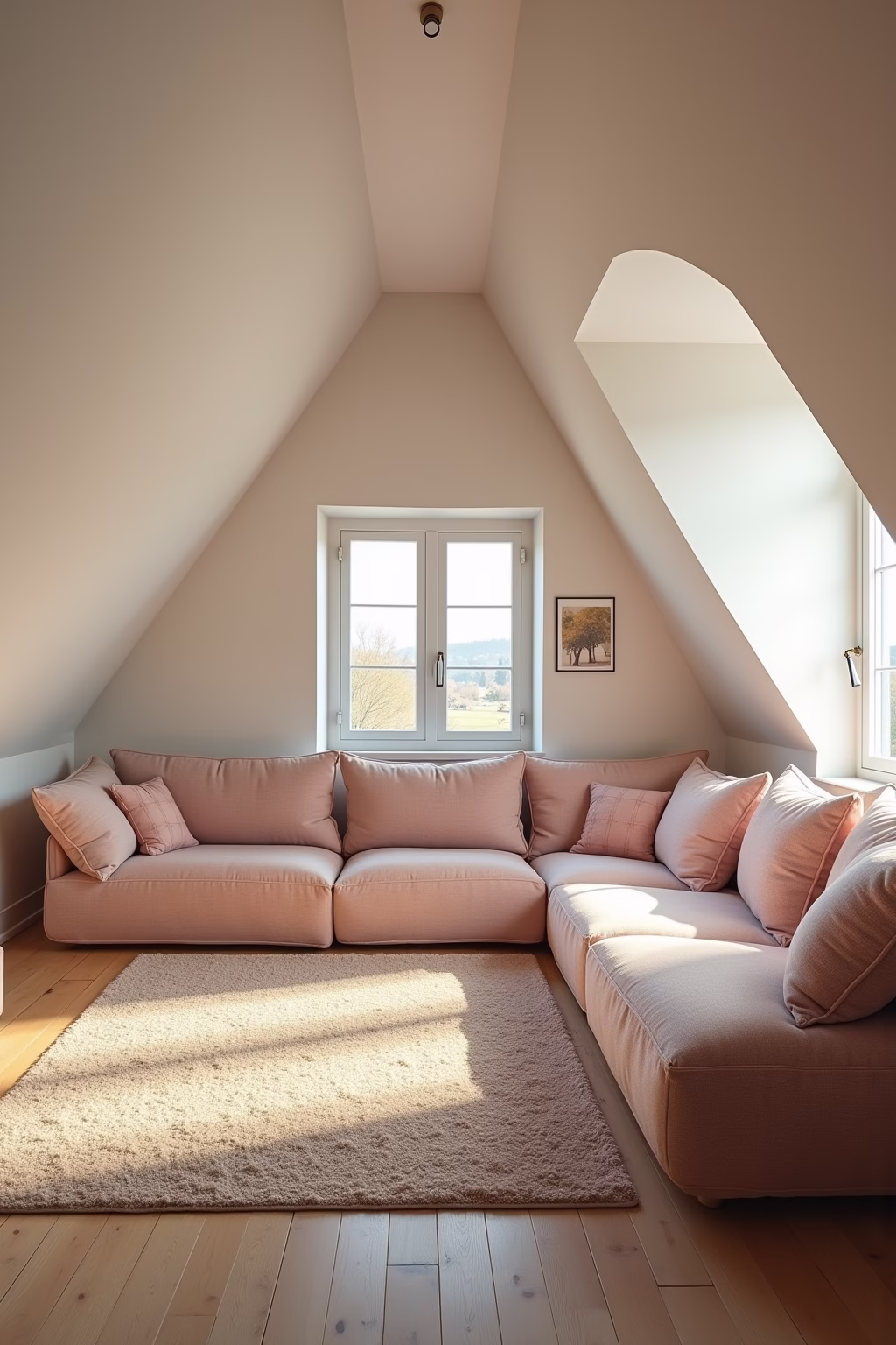 kleines wohnzimmer mit dachschraege einrichten outline 2