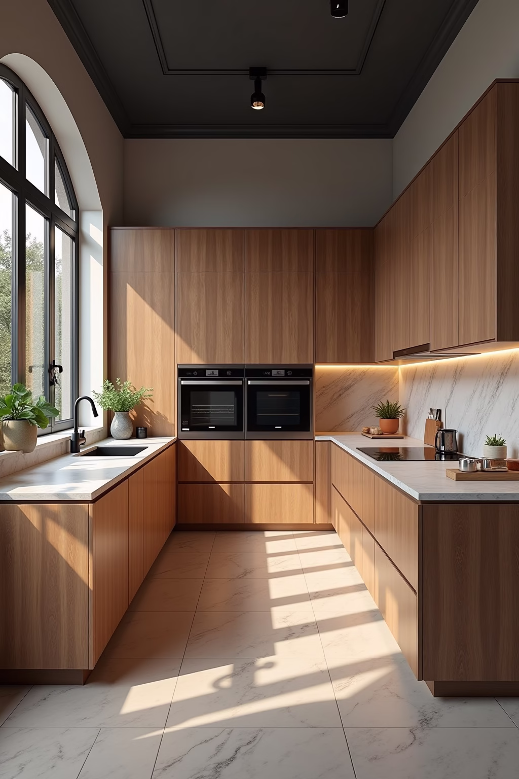 kueche holz modern outline 8