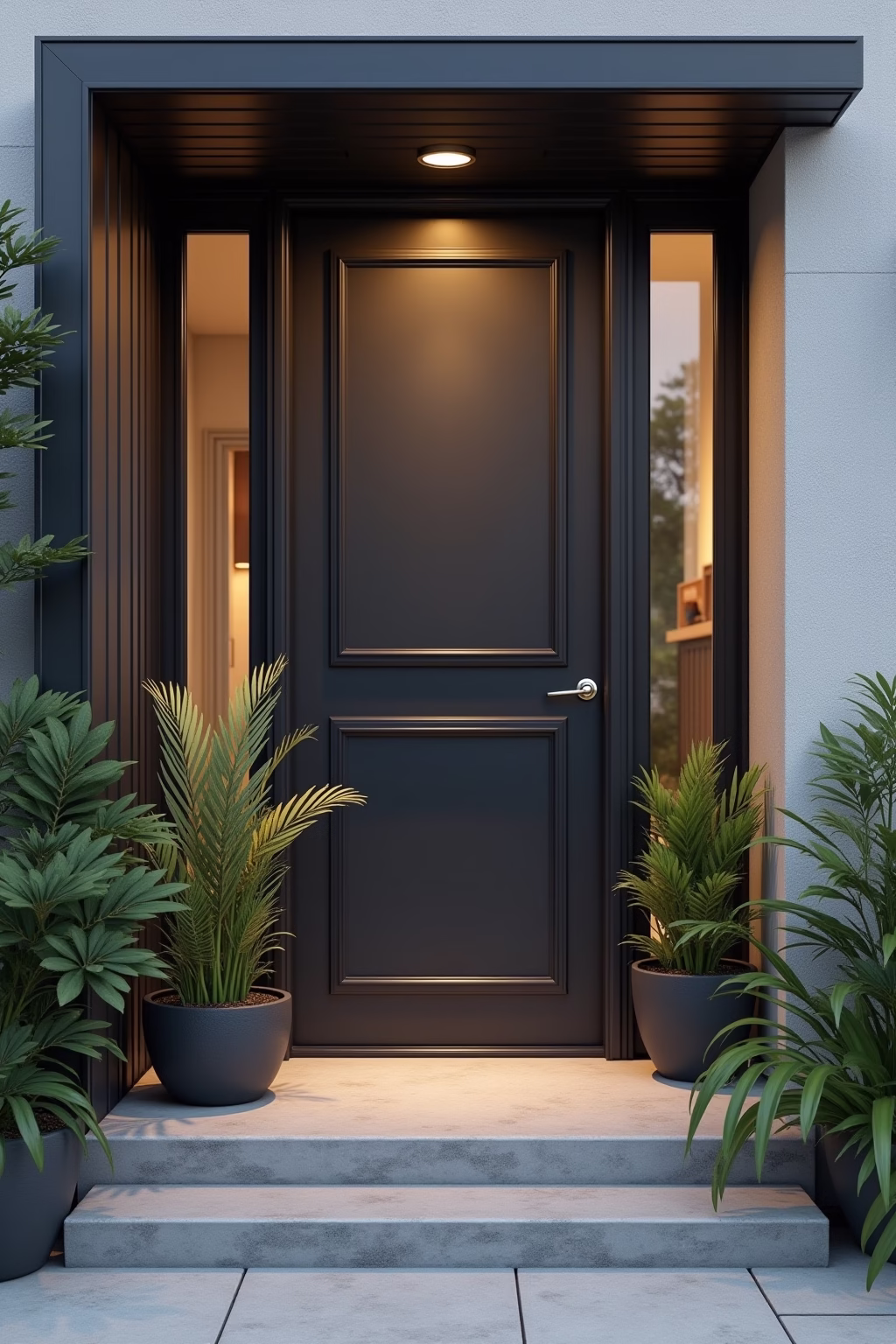 moderne deko vor der haustuer outline 1