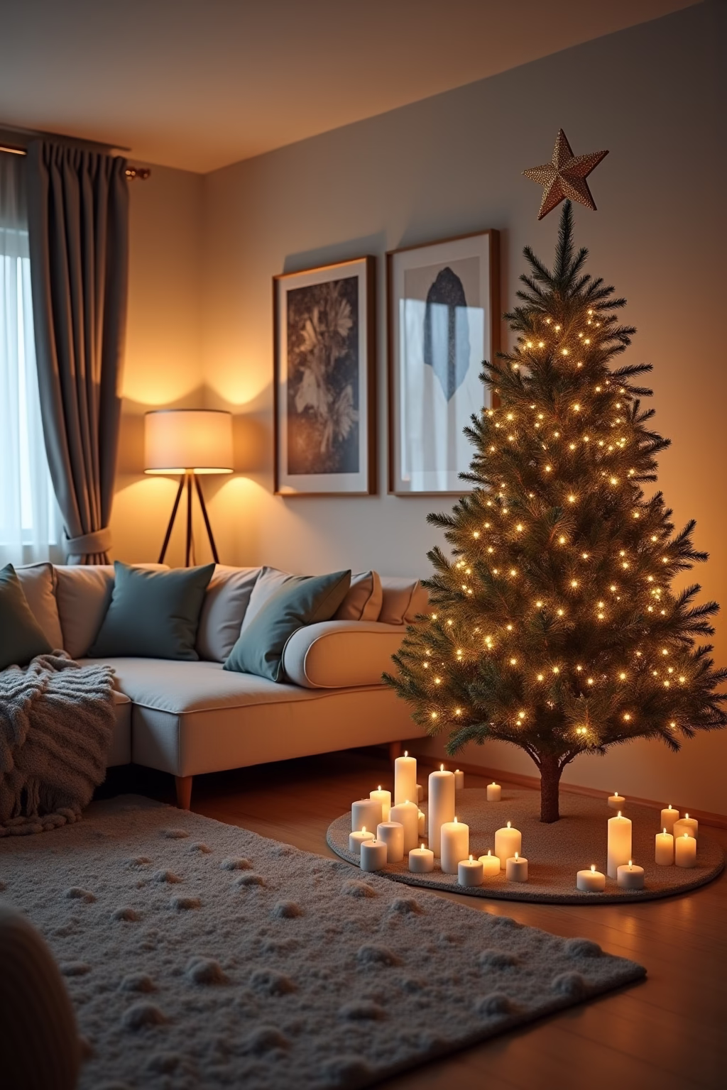 moderne weihnachtsdekoration outline 1