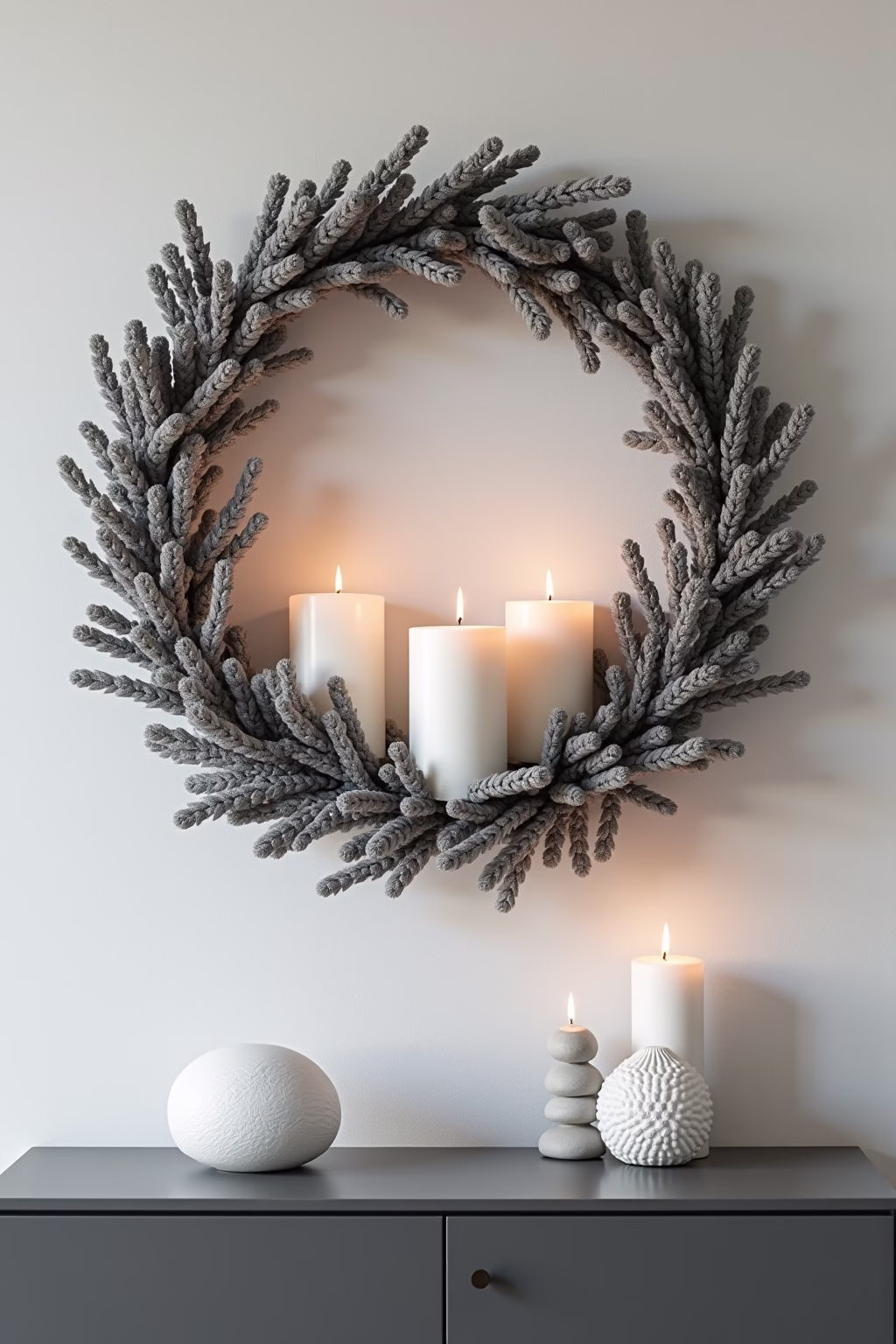 moderner adventskranz ideen outline 2