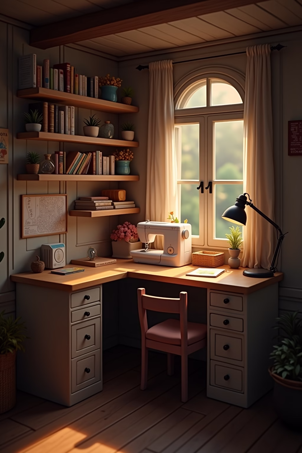 naehecke einrichten wenig platz outline 1