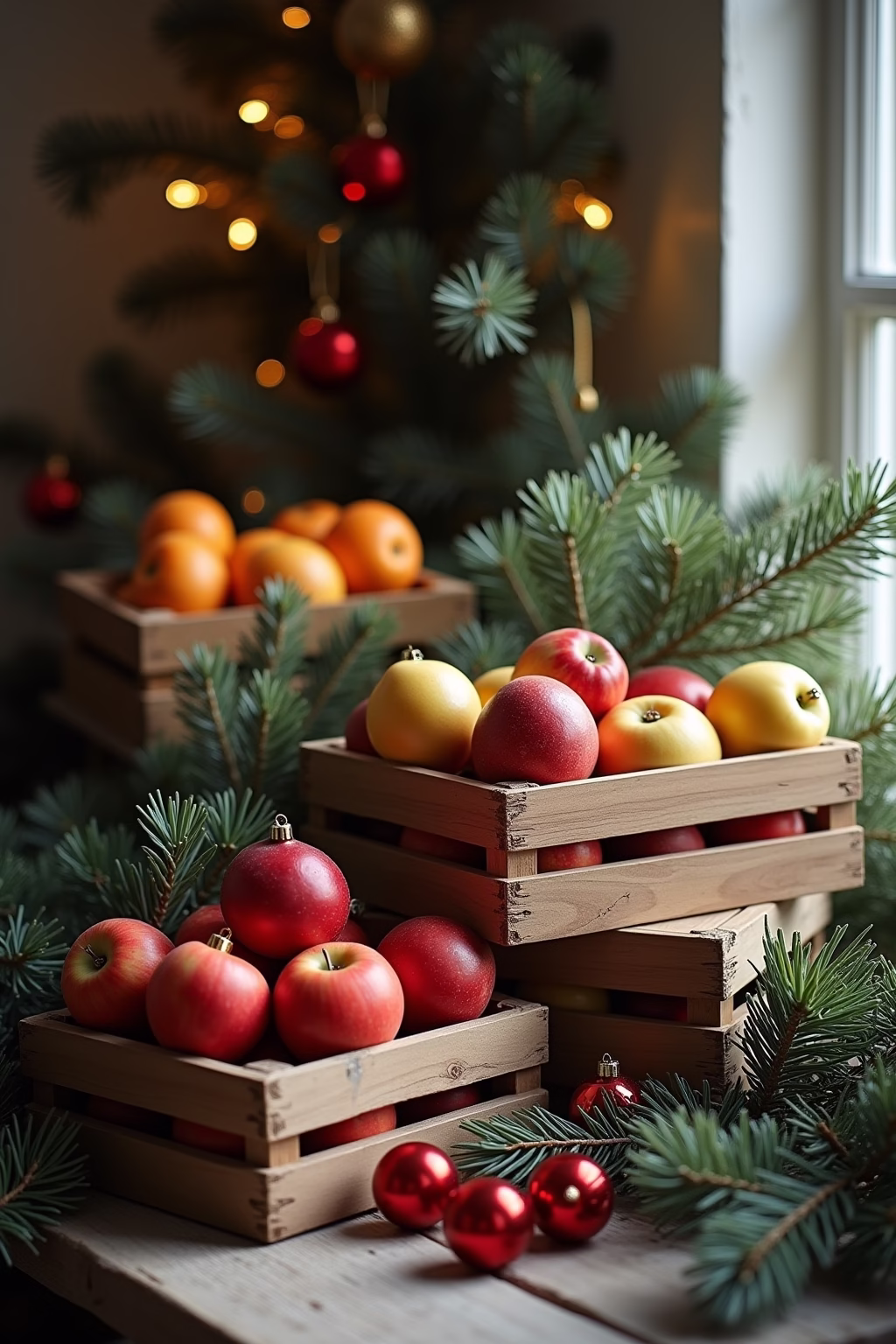 obstkisten deko weihnachten outline 1