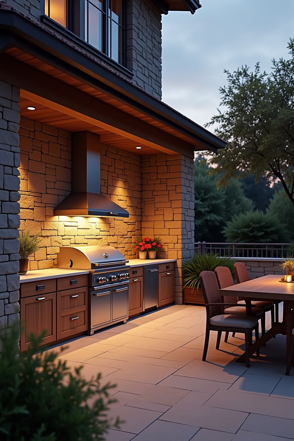 outdoor grill kueche outline 2