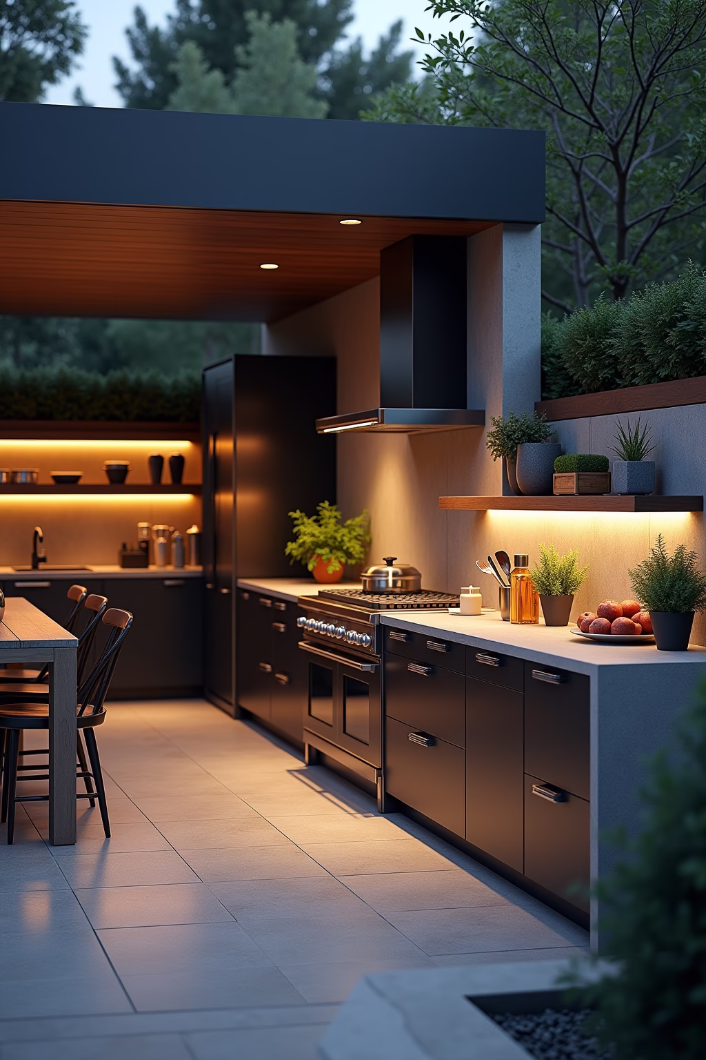 outdoor grill kueche outline 5