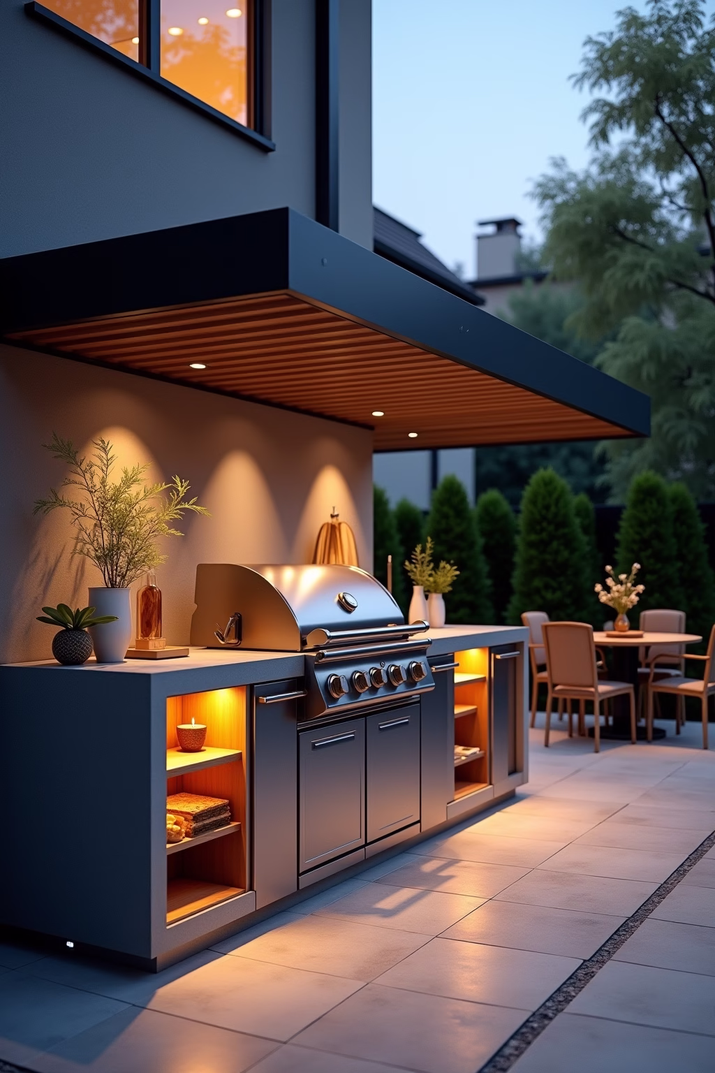 outdoor grill kueche outline 6