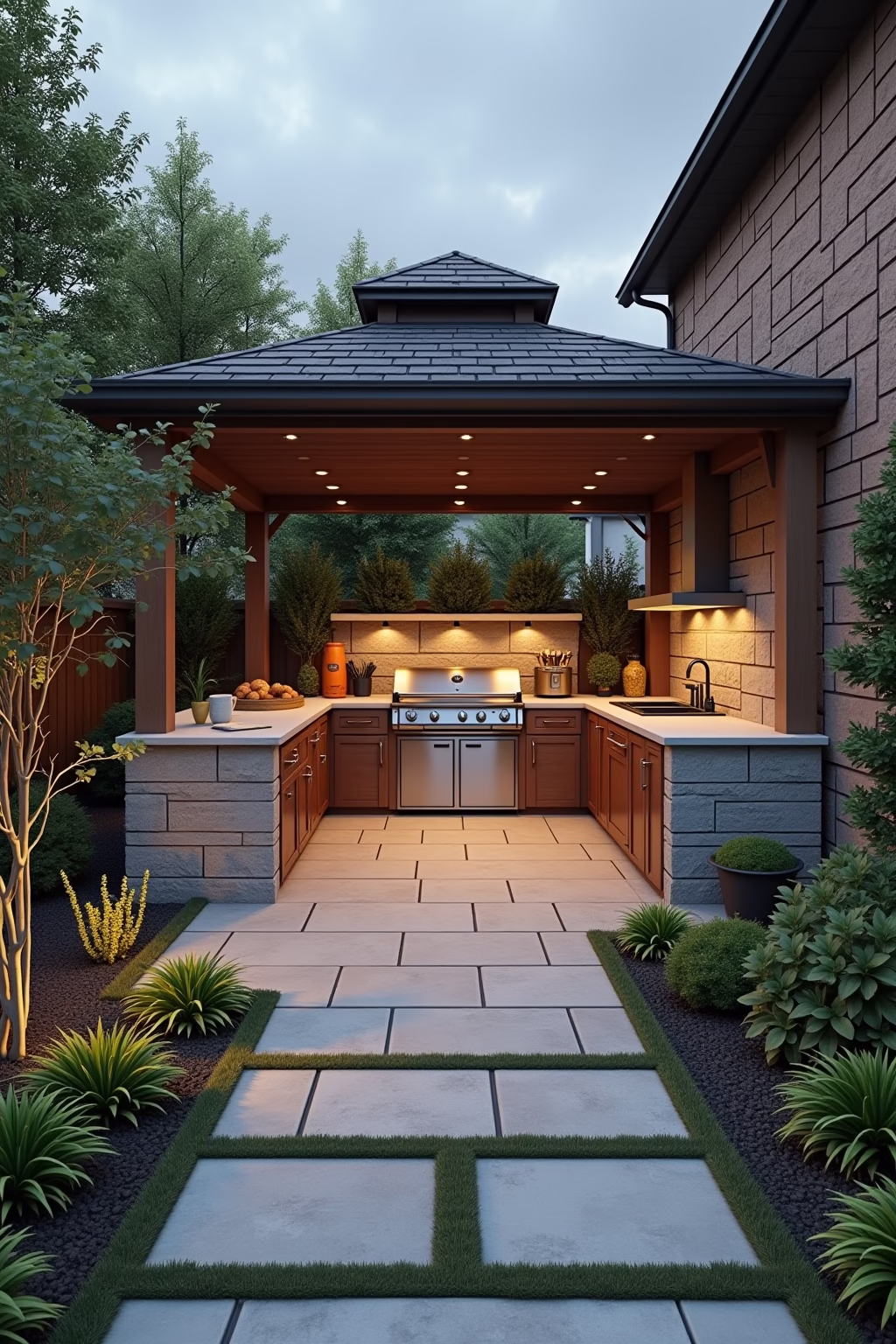 outdoor kueche outline 3