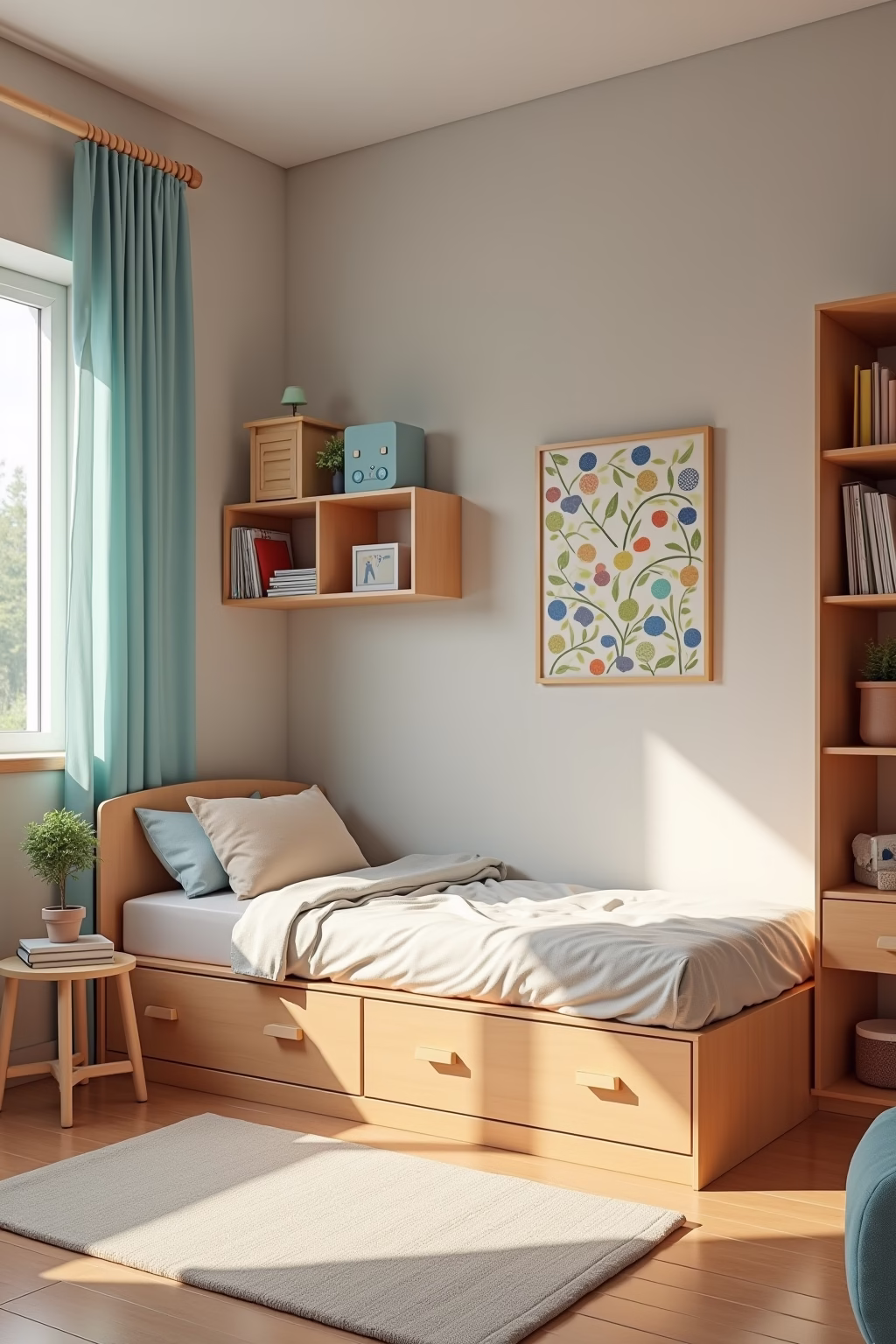 schmale kinderzimmer einrichten outline 3