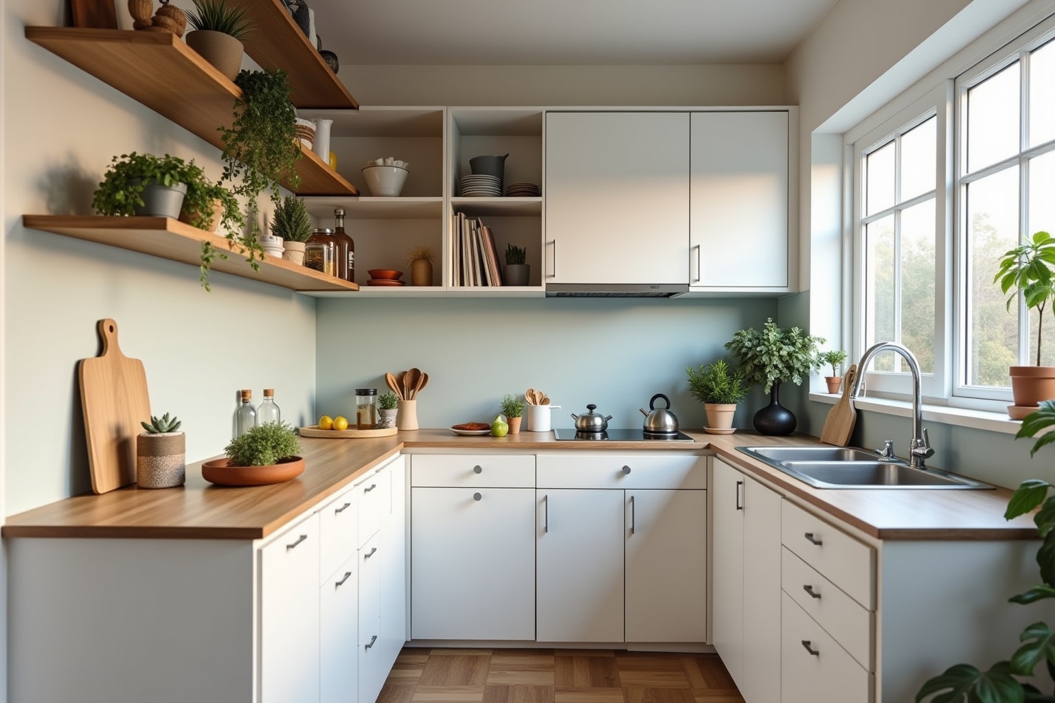 schmale küche einrichten-Titel