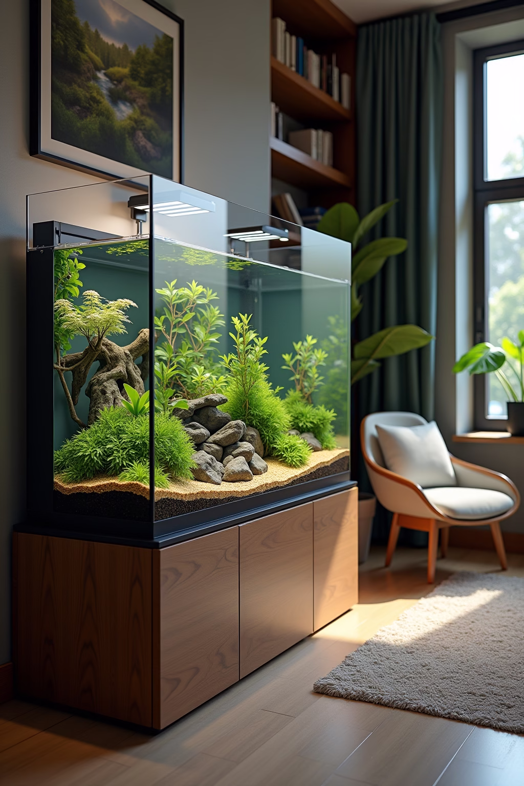 suesswasser aquarium einrichten ideen outline 2