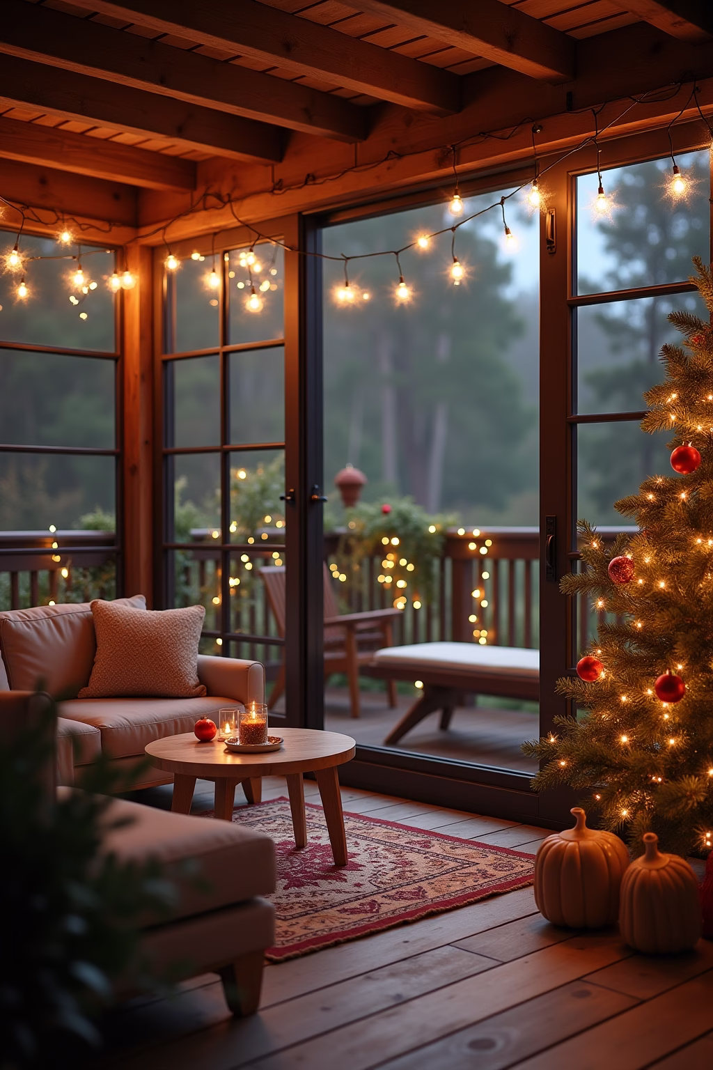 terrasse weihnachtlich dekorieren outline 6