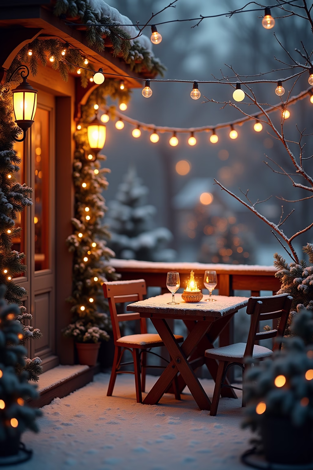 terrasse weihnachtlich dekorieren outline 8