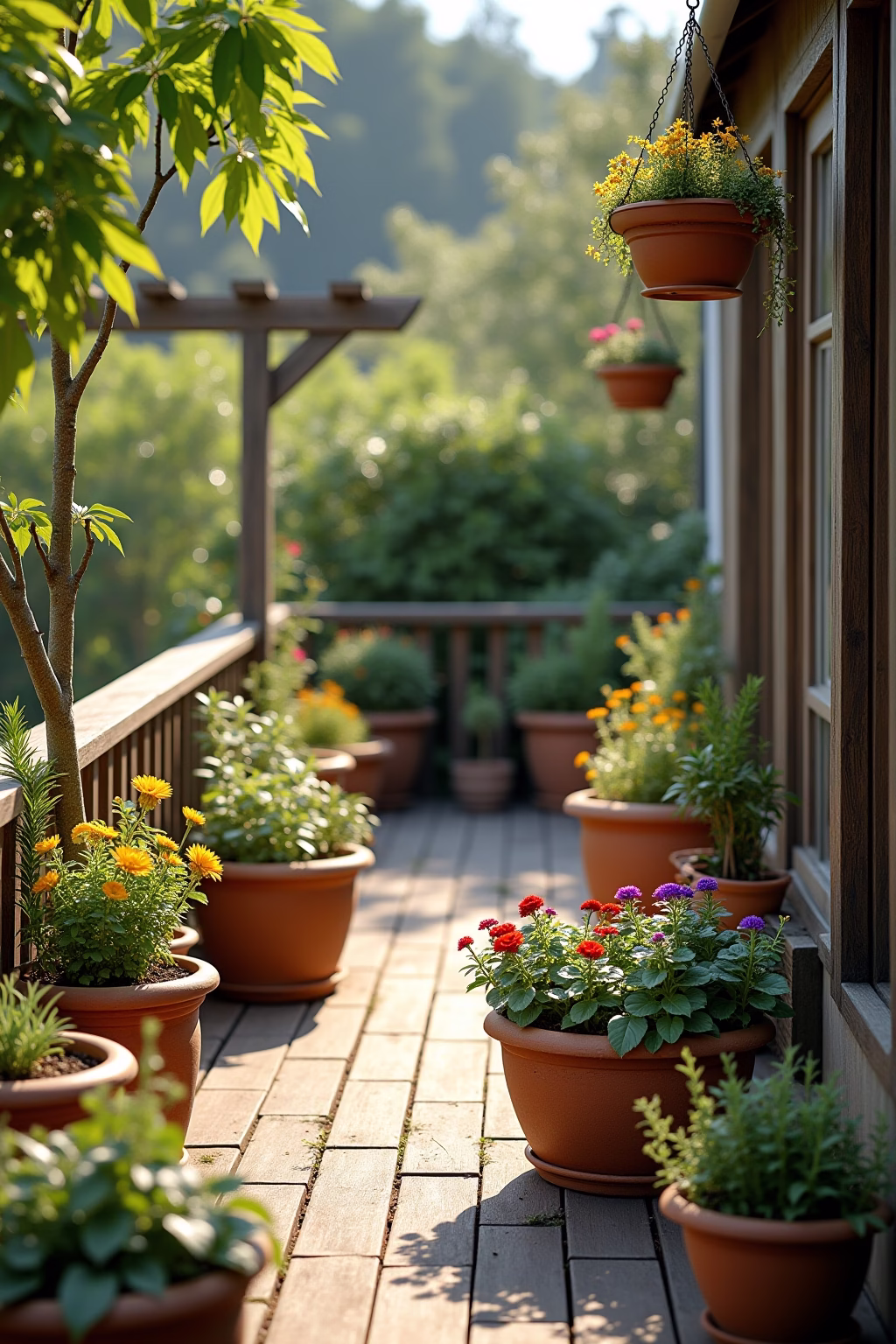 terrassenumrandung pflanzen outline 6