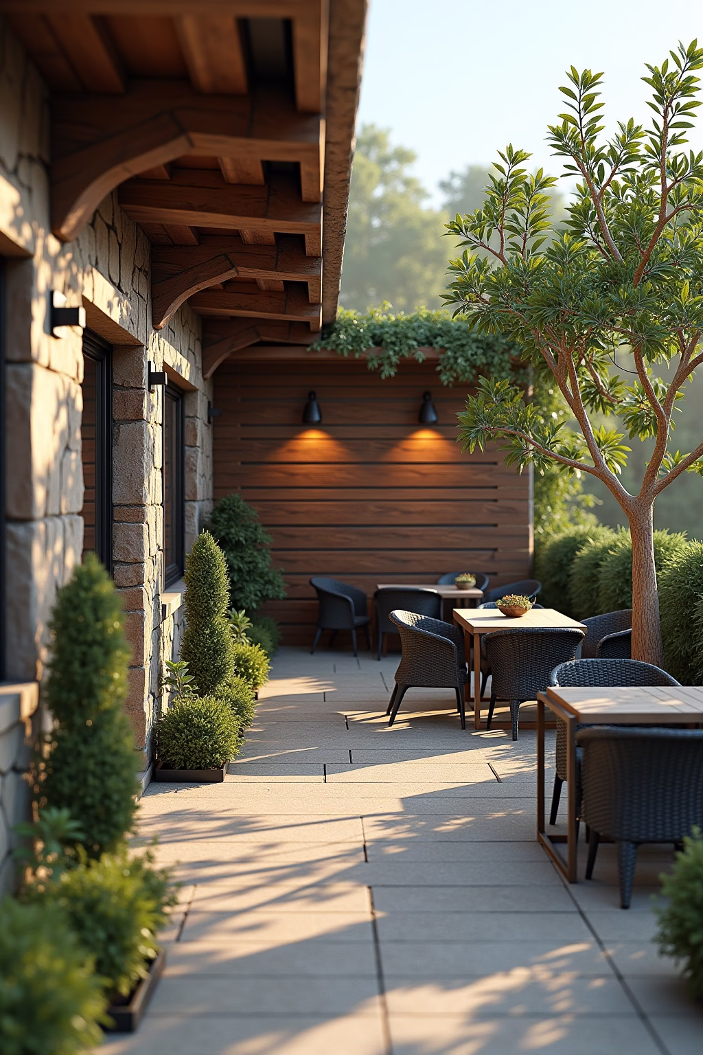 wanddeko terrasse outline 2