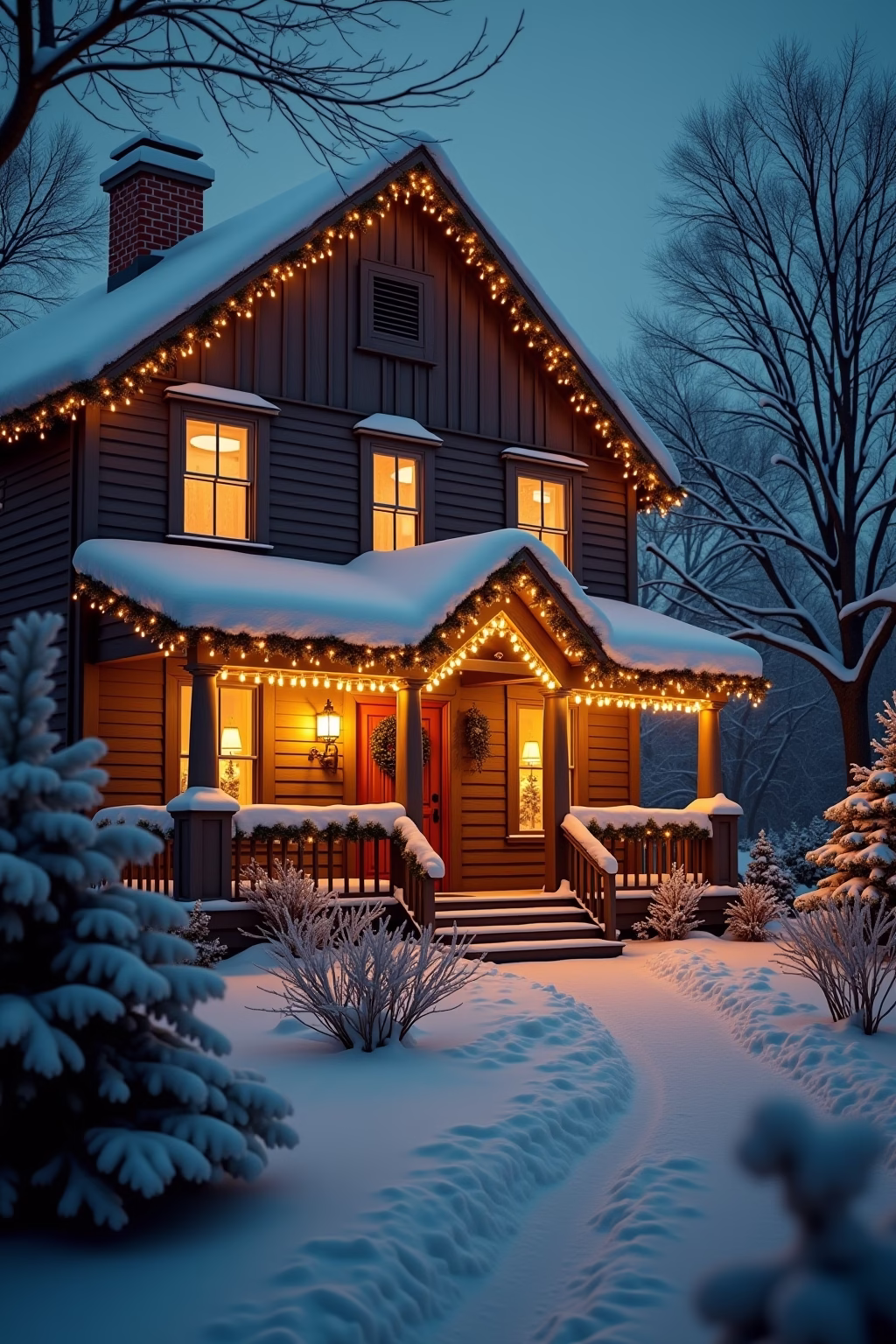 weihnachten haus dekoration outline 2