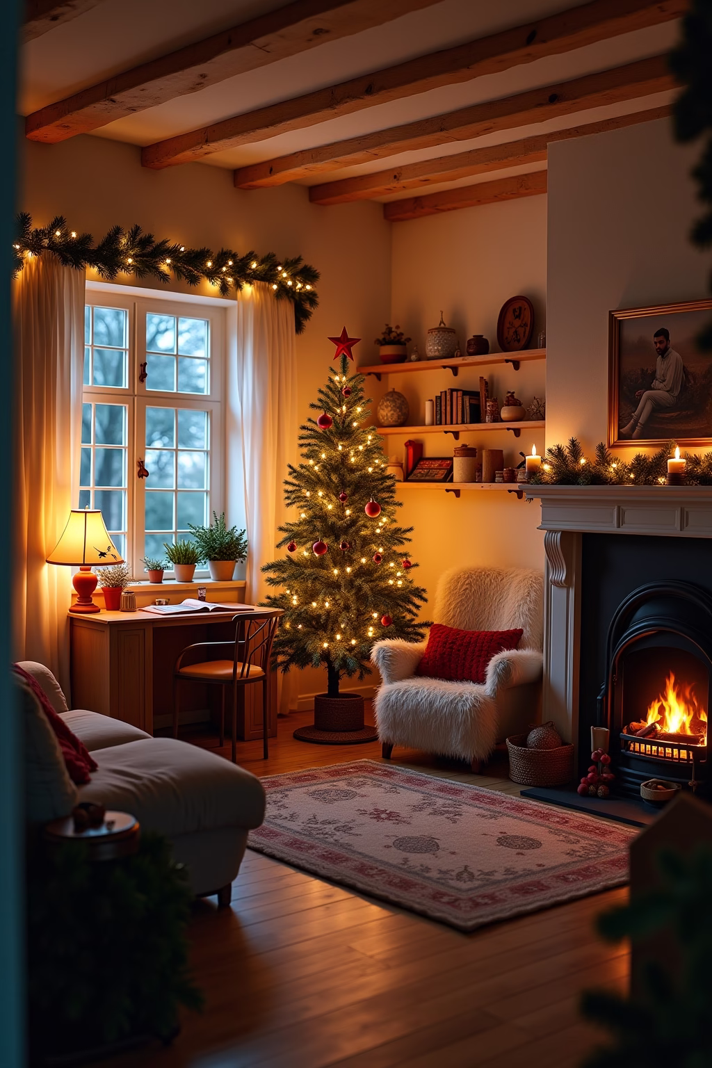 weihnachten haus dekoration outline 3