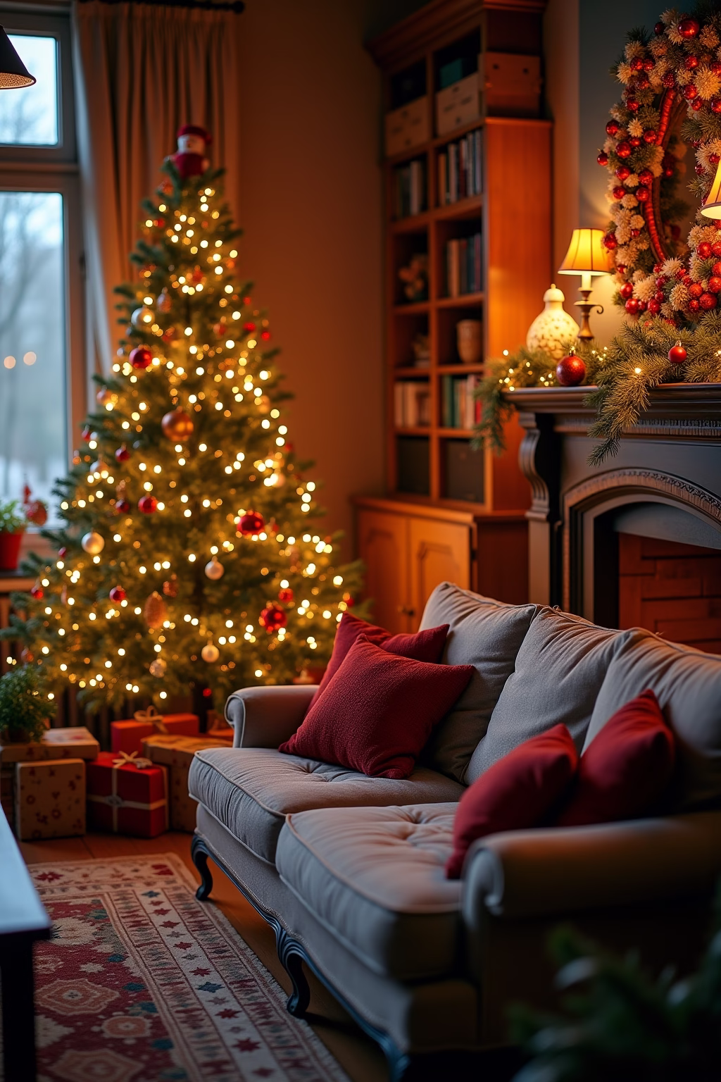 weihnachten wohnzimmer outline 2