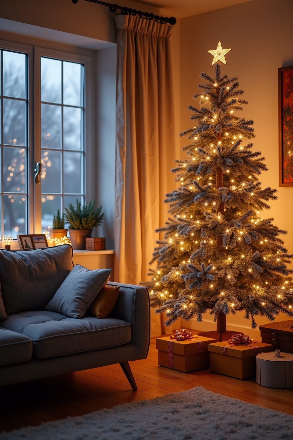 weihnachten wohnzimmer outline 6