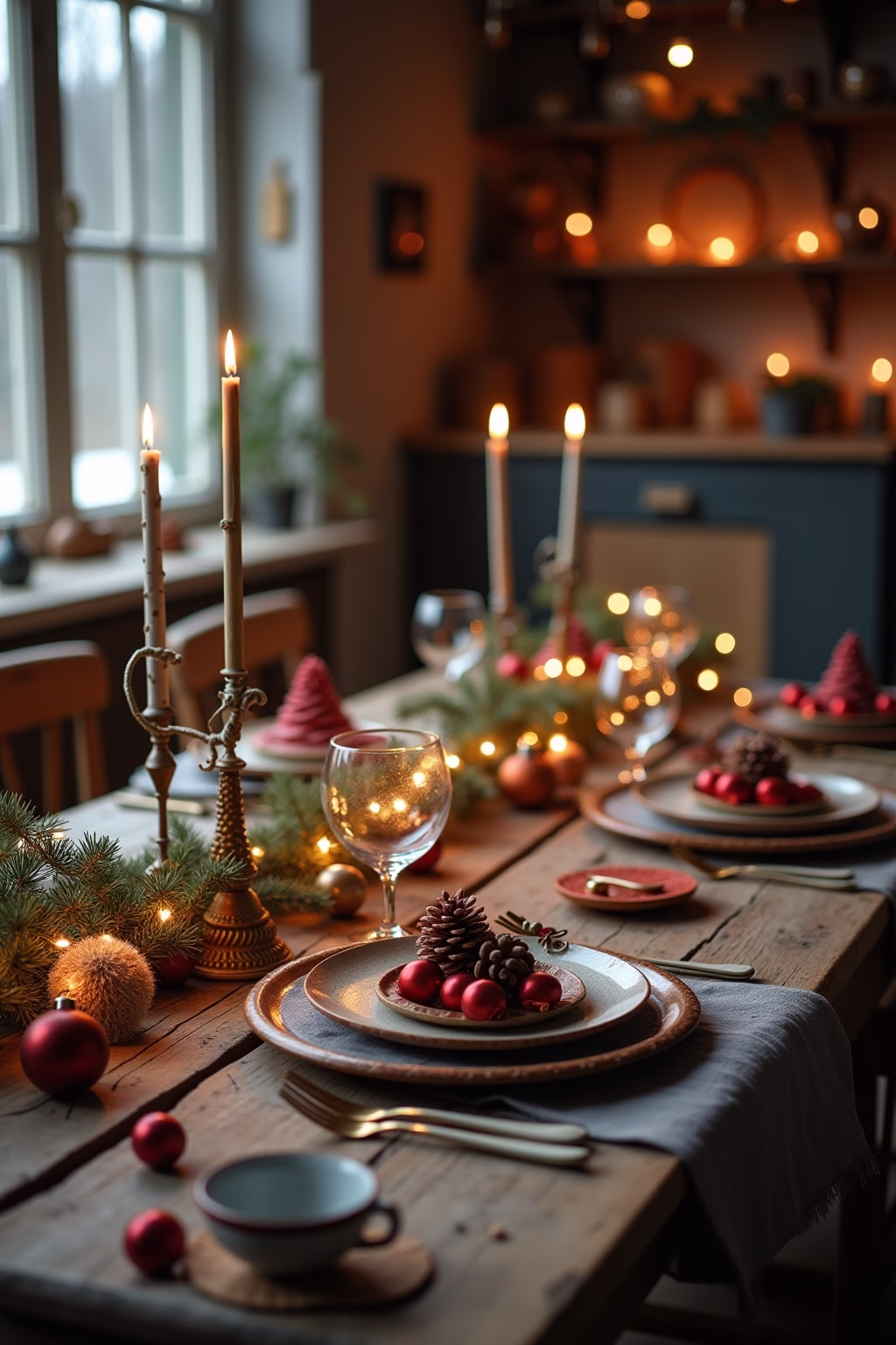 weihnachtliche tischdeko outline 5