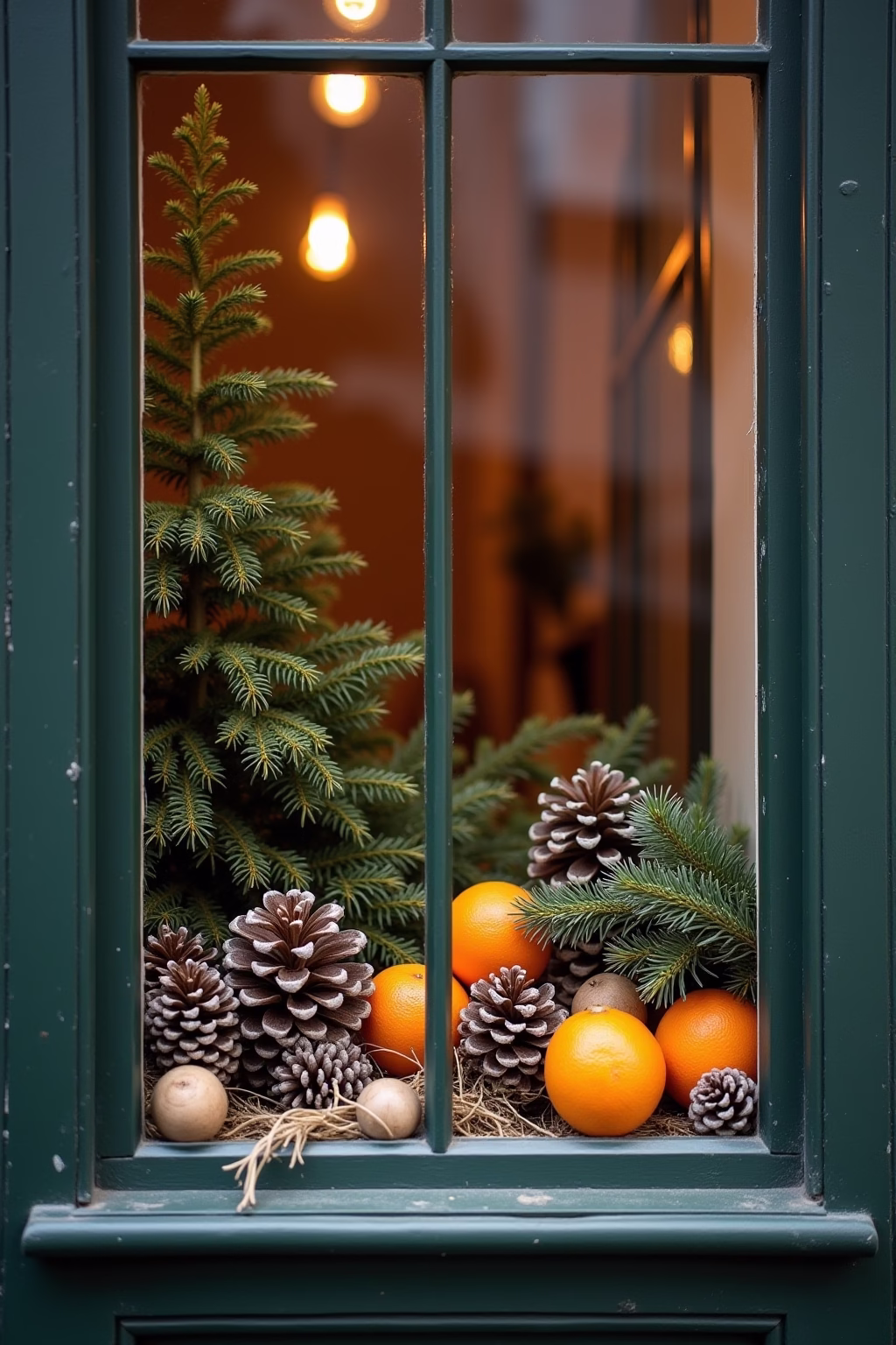 weihnachtsdeko fensterbank innen outline 4