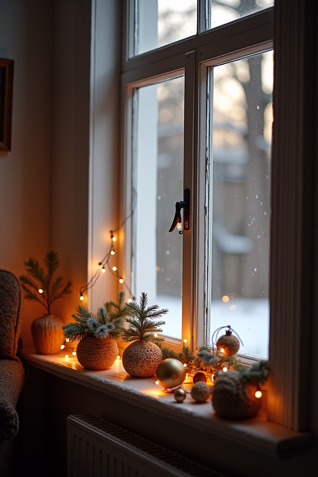 weihnachtsdeko fensterbank innen outline 6